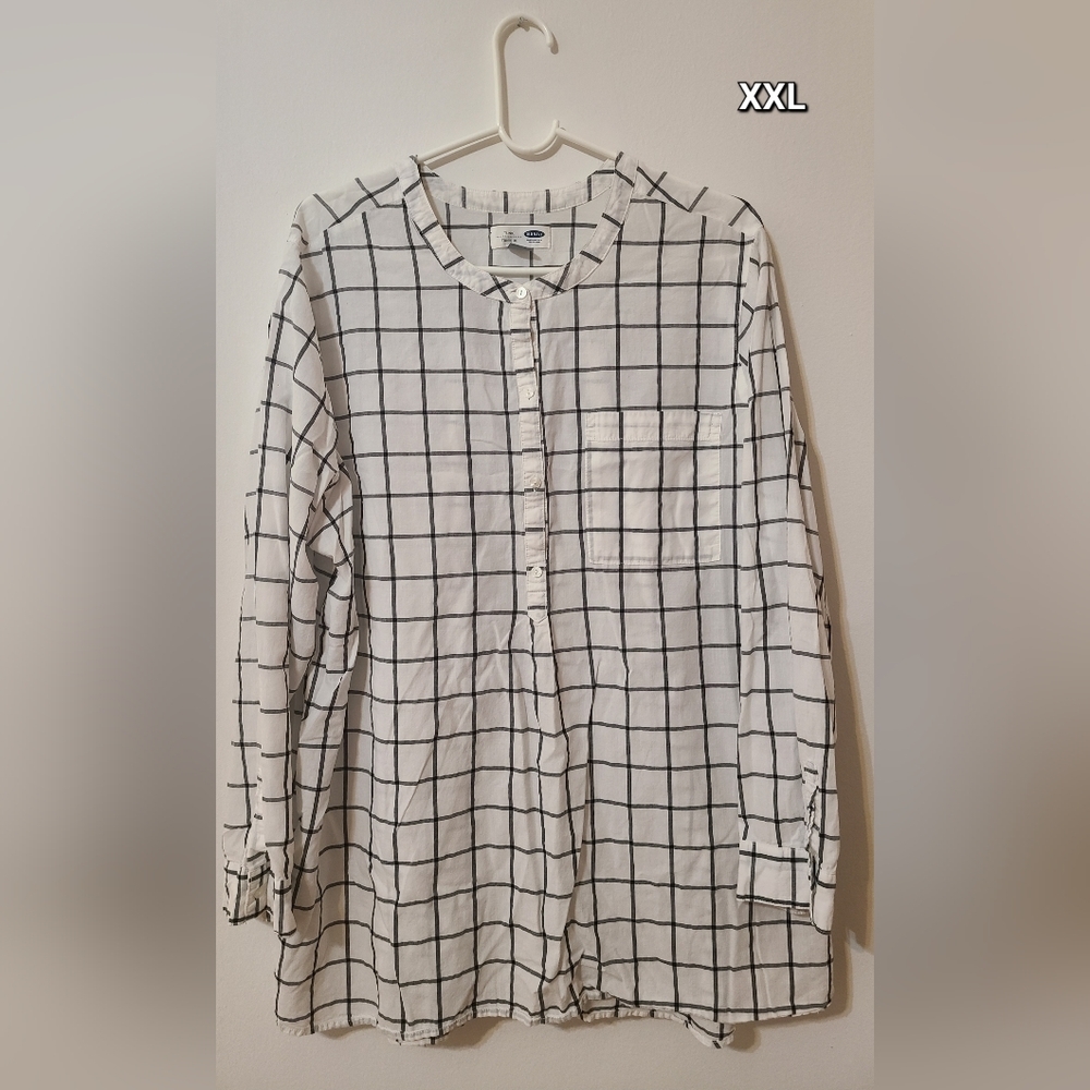 Old Navy Grid Plaid Print Tunic Size XXL